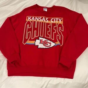 Red Crewneck Kansas City Chiefs Sweater